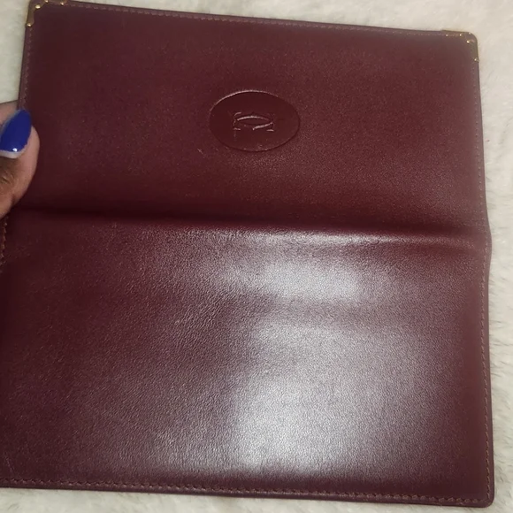 Cartier Vintage Unisex Bifold Long Wallet